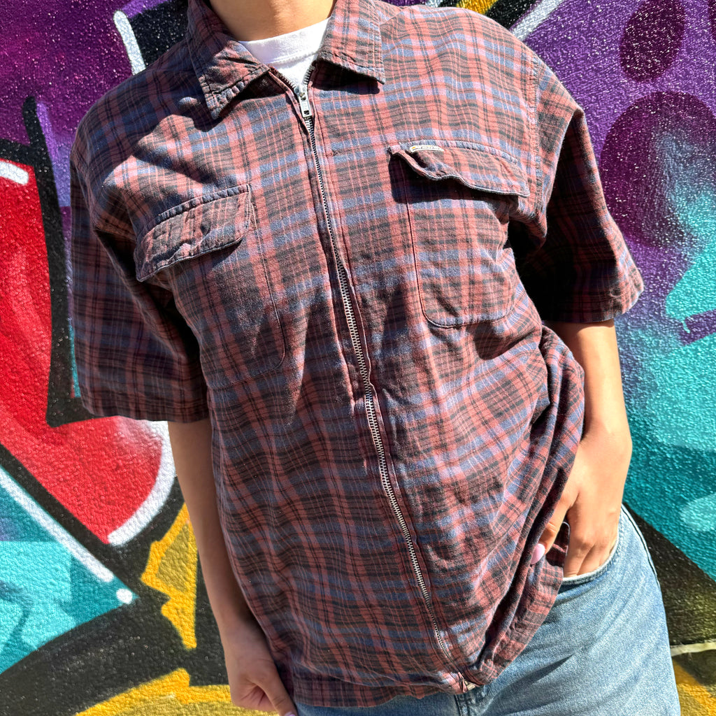 1990'S VANS SHORT SLEEVE BUTTON-UP - M