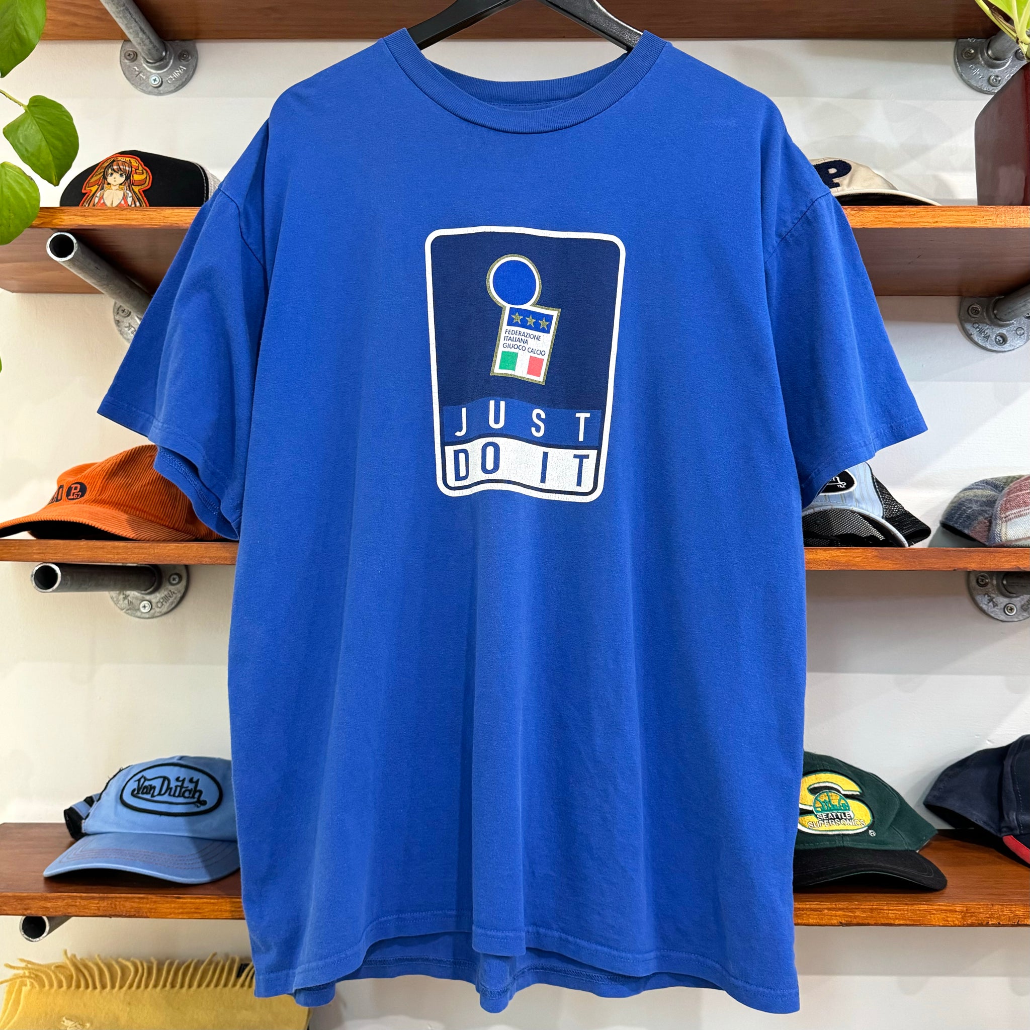 1990'S NIKE ITALIA FOOTBALL TEE - XL