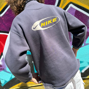 1990'S NIKE EMBROIDERED GRAPHIC 1/4 ZIP - M