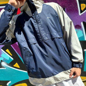 1990'S NIKE SWOOSH PANELS TWO-TONE JACKET - L