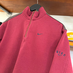 1990'S NIKE SWOOSH PANELS 1/4 ZIP - M/L