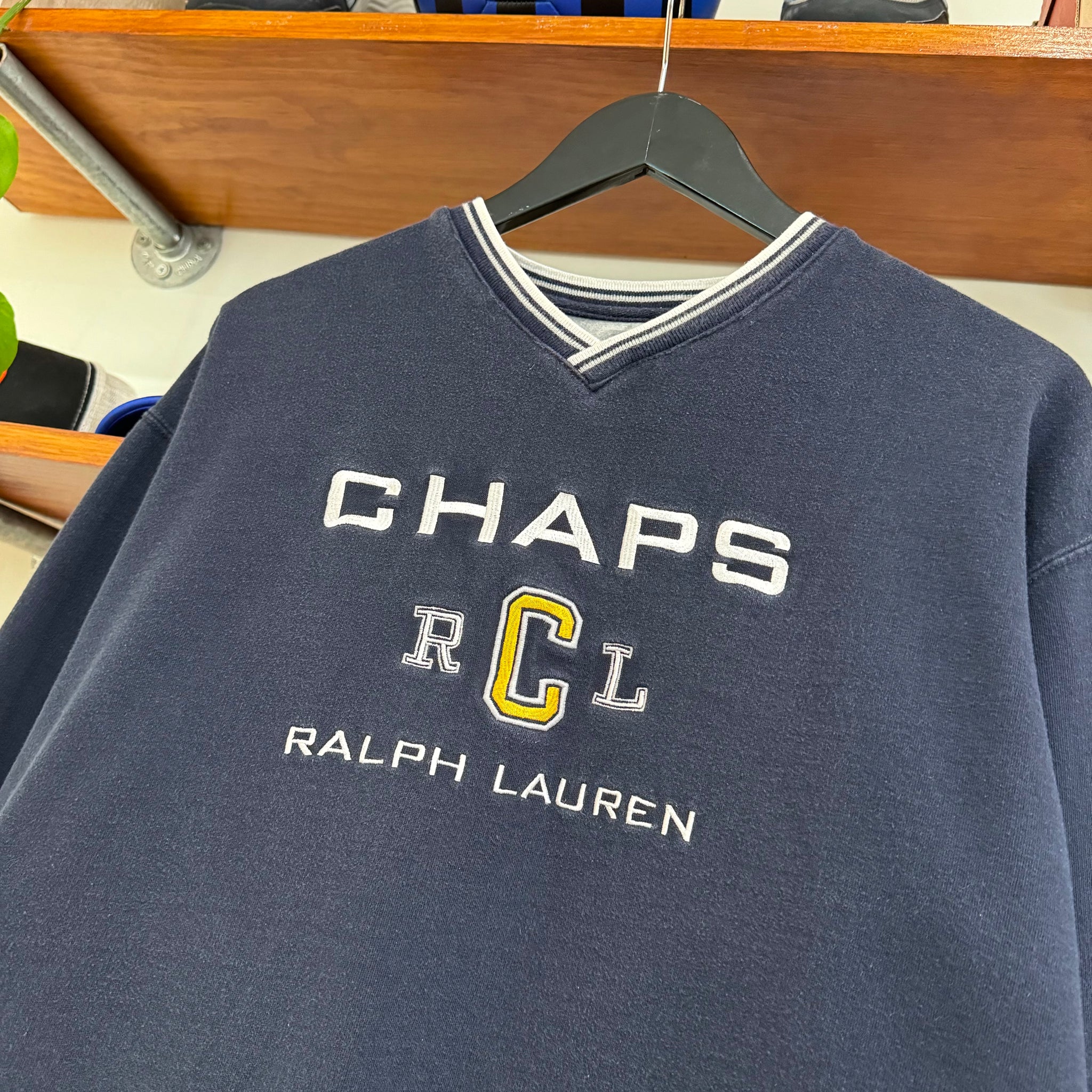 1990'S CHAPS RALPH LAUREN EMBROIDERED SWEATSHIRT - M/L