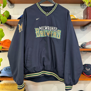 2000'S REEBOK MILWAUKEE BREWERS PULLOVER - L