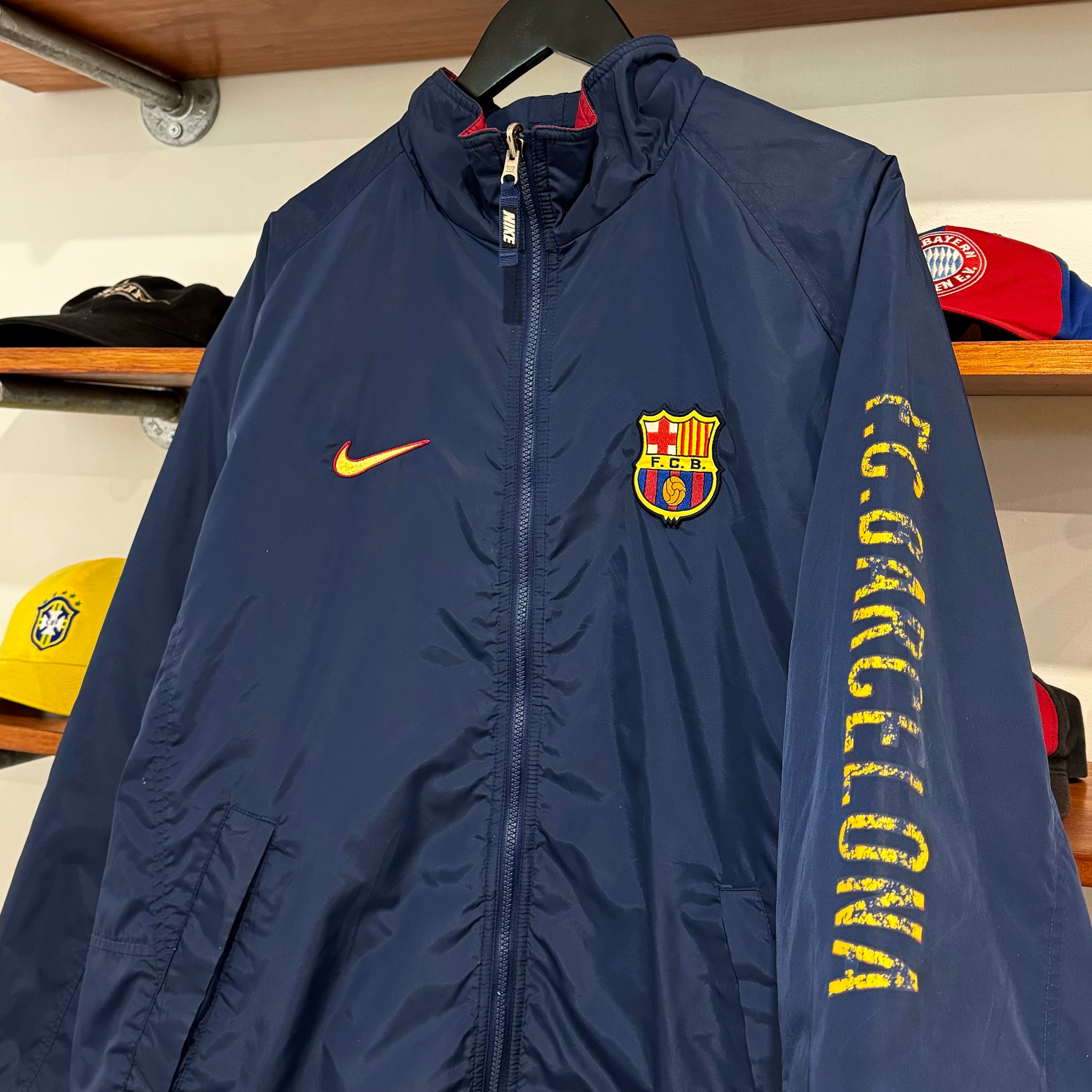 1990'S NIKE FC BARCELONA TRAINING JACKET - XL